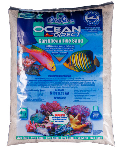 Carib Sea Ocean Direct -Oolite живой природный оолитовый песок размер частиц 0.1-0.7мм пакет 2.2кг